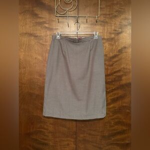 JM Collection Fall Midi Pencil Skirt Womens 16 Brown Houndstooth Career Belted